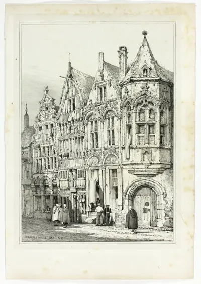 Kraenstrate Maline, from Facsimiles of Sketches made in Flanders and Germany