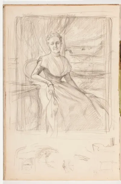 Kreivitär Elisabeth Wachtmeister, luonnos 1901