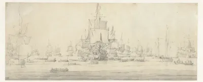 Krijgsraad van de Nederlandse vloot voor de Vierdaagse Zeeslag in 1666