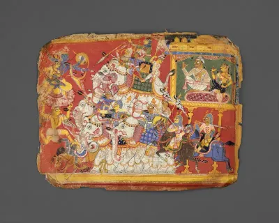 Krishna Battles the Armies of the Demon Naraka: Page from a Bhagavata Purana Manuscript