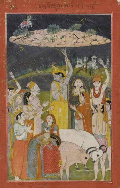 Krishna Holding Mount Govardhan