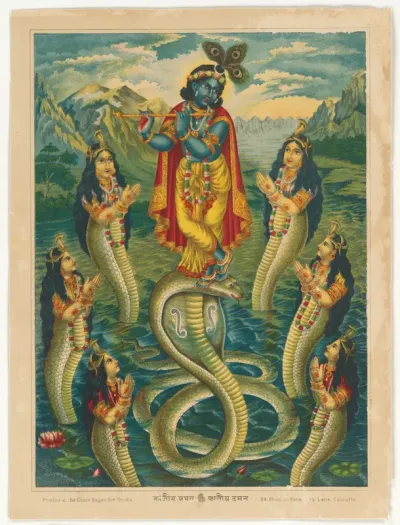 Krishna subduing Kaliya