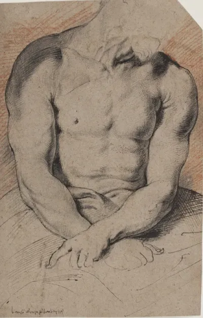Kristi torso fra "Den tornekronede Kristus", efter Van Dyck