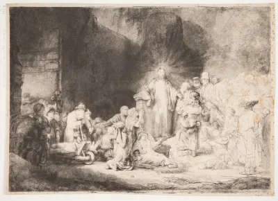 Kristus helbreder de syge. "Hundredgyldenbladet"