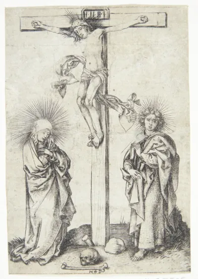 Kristus på korset, med Jomfru Maria og Johannes