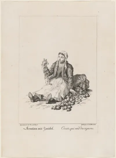 Kroatinn mit Zweibel (Onion Seller)