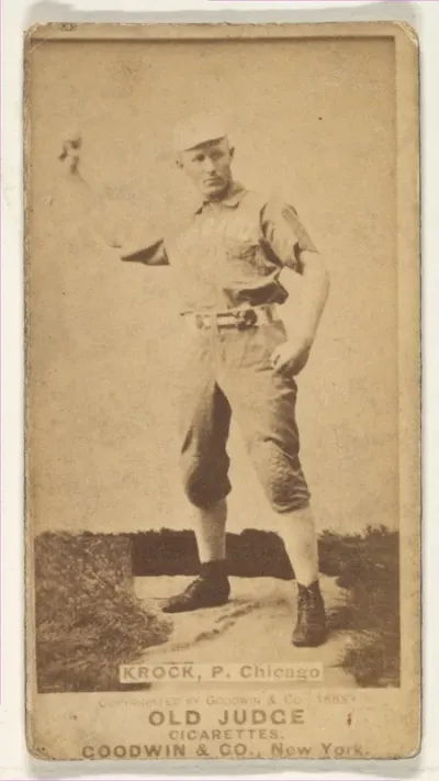 Krock, Pitcher, Chicago, from the Old Judge series (N172) for Old Judge Cigarettes