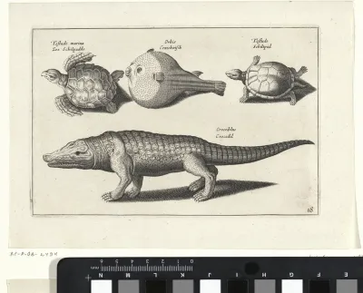 Krokodil, schildpadden en een kogelvis