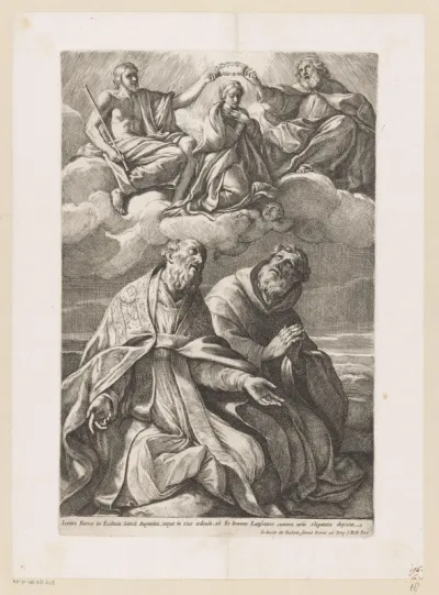 Kroning van Maria met Augustinus en Willem van Rievaulx