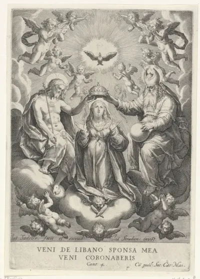 Kroning van Maria met engelenscharen