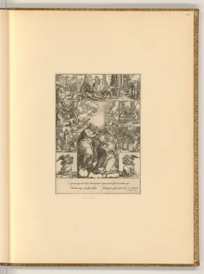 Krönung Mariens mit Szene aus dem Neuen Testament
