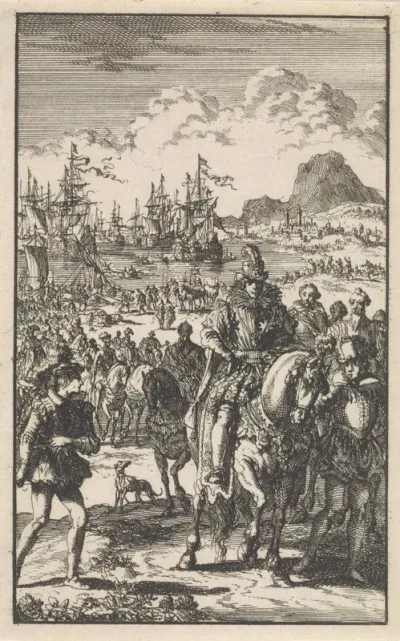 Kroonprins Filips landt in Engeland, 1554
