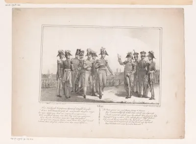 Kroonprins Willem II en Baron Chassé in het citadel van Antwerpen