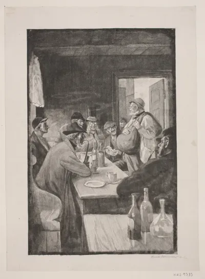Krostue. Illustration til H.C. Andersen, "Hvad fatter gør er altid det rigtige"