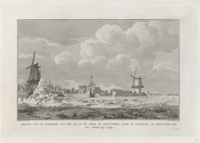 Kruiend ijs voor Gorinchem (plaat 2), 1799