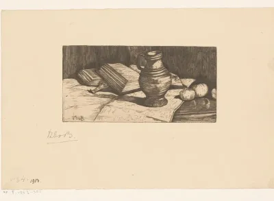 Kruik met open boek