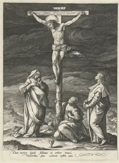 Kruisiging met Maria, Maria Magdalena en Johannes