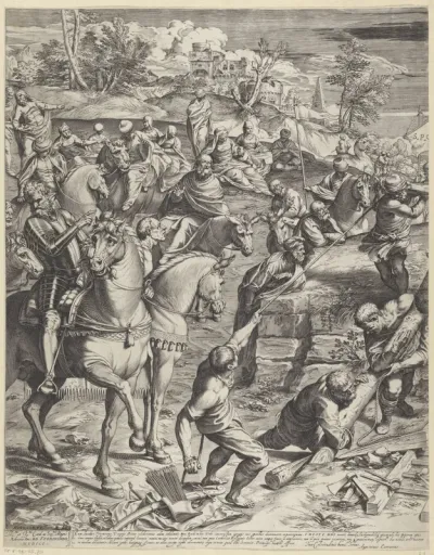Kruisiging van Christus (linker deel)