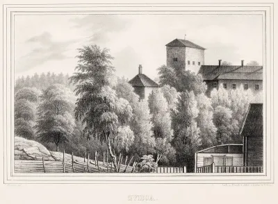 Kuitia Manor, illustration for Finland Depicted in Drawings, booklets XXII and XXIII