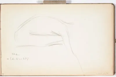 Kumartuva alastonmalli. Todennäköisesti n. 1908-09.