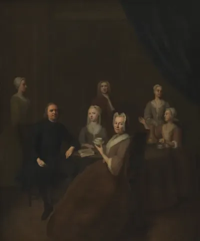 Kunstnerens svigerforældre og nogle af deres børn