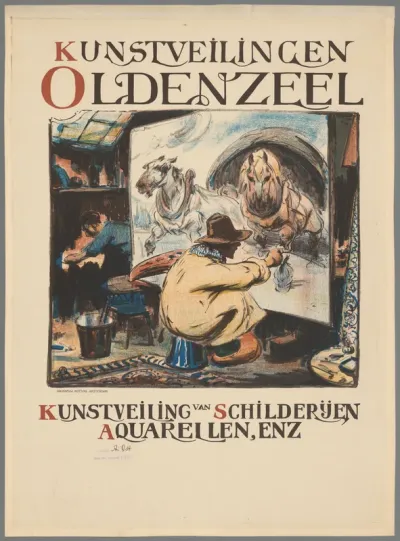 Kunstveilingen Oldenzeel. Kunstveiling van schilderijen aquarellen, enz.