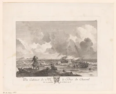 Kustlandschap bij storm