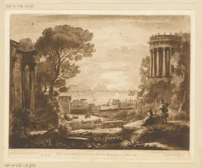Kustlandschap met Apollo en de Sibille van Cumae