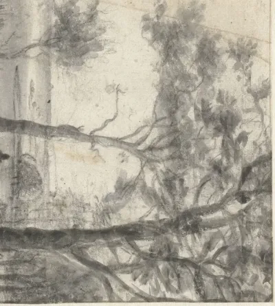 Kustlandschap met bomen
