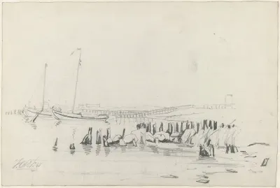 Kustlandschap met palissade