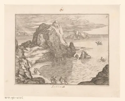 Kustlandschap met Perseus en Andromeda