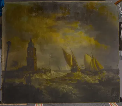 Kustlandschap met toren