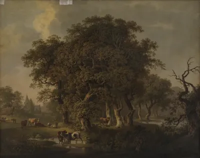 Kvæg i en skov