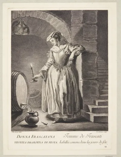 Kvinde fra Frascati (Femme de Frascati habillée comme dans les jours de fête)