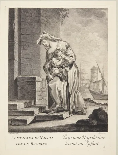 Kvinde fra Napoli med et barn (Paysanne Napolitaine tenant un Enfant)
