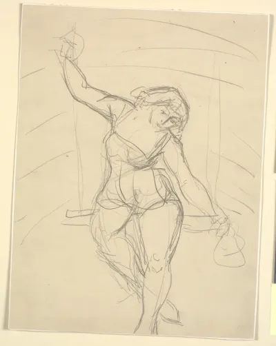 Kvindelig artist siddende på trapez