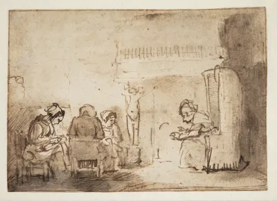 Kvinderne ved kaminen i Rembrandts hus