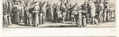 Kwakzalver, met elegant geklede omstanders