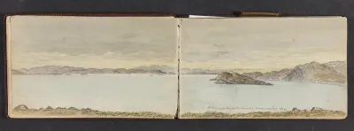Kystlandskab med fjelde