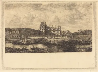 L'ancien Louvre d'après une peinture de Zeeman, 1651 (The Old Louvre, from a Painting by Zeeman, l651)
