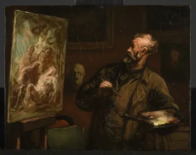 L'artiste à la mise au tombeau