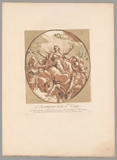 L'Assomption de la S.te Vierge (The Assumption of the Virgin), from Recueil d'estampes d'après les plus beaux tableaux et d'après les plus beaux desseins qui sont en France (Cabinet Crozat)