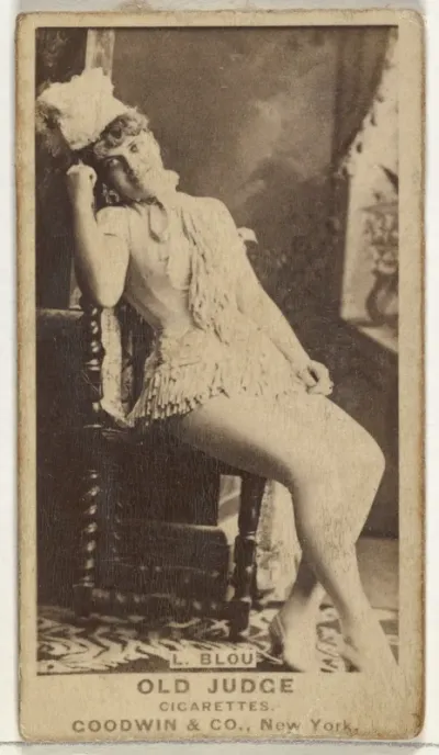 L. Blou, from the Actors and Actresses series (N171) for Old Judge Cigarettes
