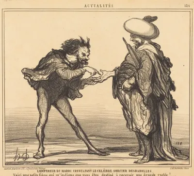 L'Empereur du Maroc consultant... Desbarolles
