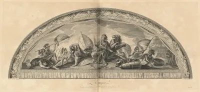 L'Espagne Cintre du Salon de la Guerre en face de la Galerie (Spain, Center of the Salon of War Opposite the Gallery) [pl. 38]