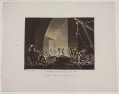 L'Interieur d'une fonderie de fer