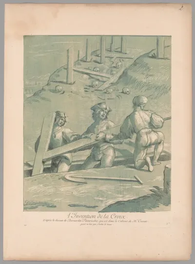 L'invention de la Croix (The Discovery of the Cross), from Recueil d'estampes d'après les plus beaux tableaux et d'après les plus beaux desseins qui sont en France (Cabinet Crozat)