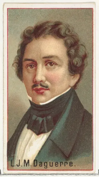 L. J. M. Daguerre, printer's sample for the World's Inventors souvenir album (A25) for Allen & Ginter Cigarettes