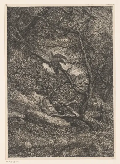 L'oiseau de proie et l'ecureuil