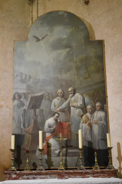 L'Ordination de saint Vincent, La Prédication de saint Vincent devant l'évêque Valère